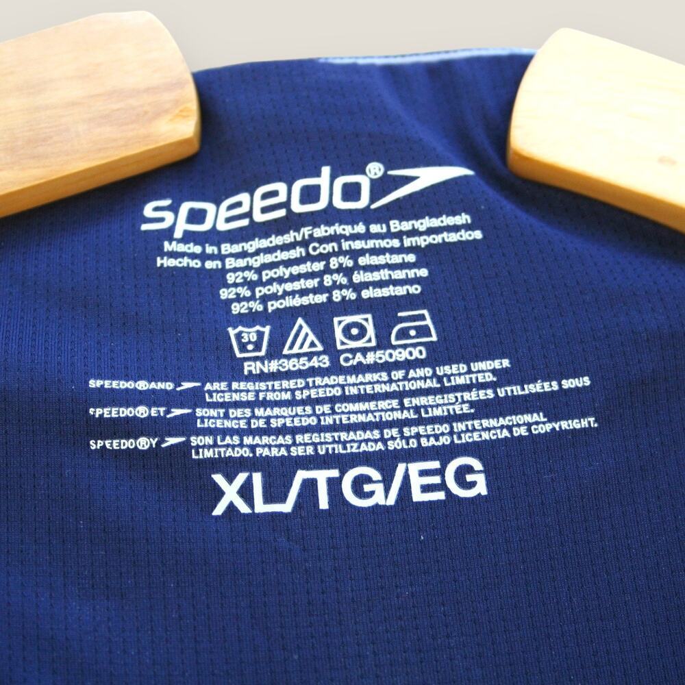 Men's Speedo Blue Striped Active Stretch Swim Shorts Sz: XL - Picture 4 of 7